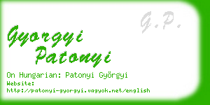 gyorgyi patonyi business card